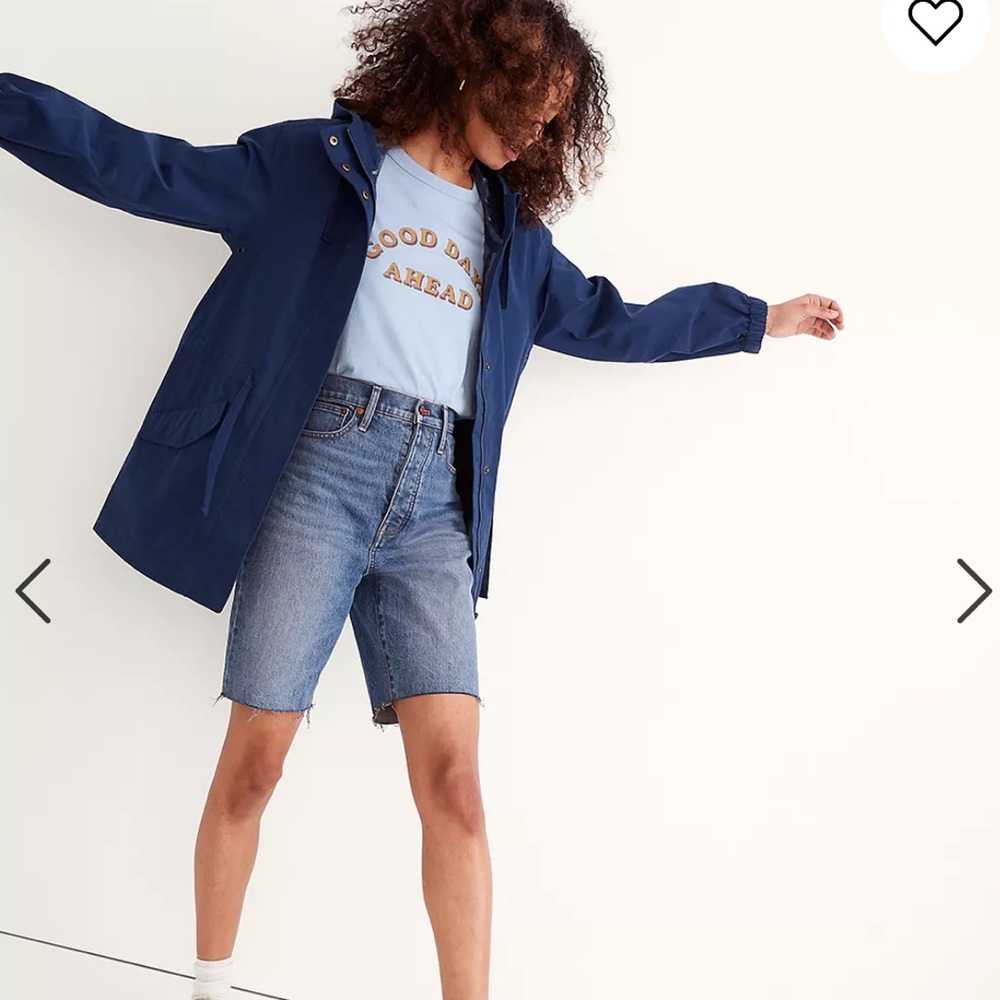 Madewell Waterproof Rainfall Anorak Raincoat in Classic Indigo